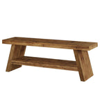 Banc d'entrée rustique en bois à 2 niveaux