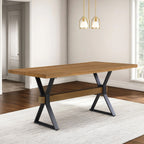 Table à manger rectangulaire avec piètement en X