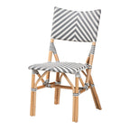 Chaise de salle à manger bistro moderne en rotin naturel de style français