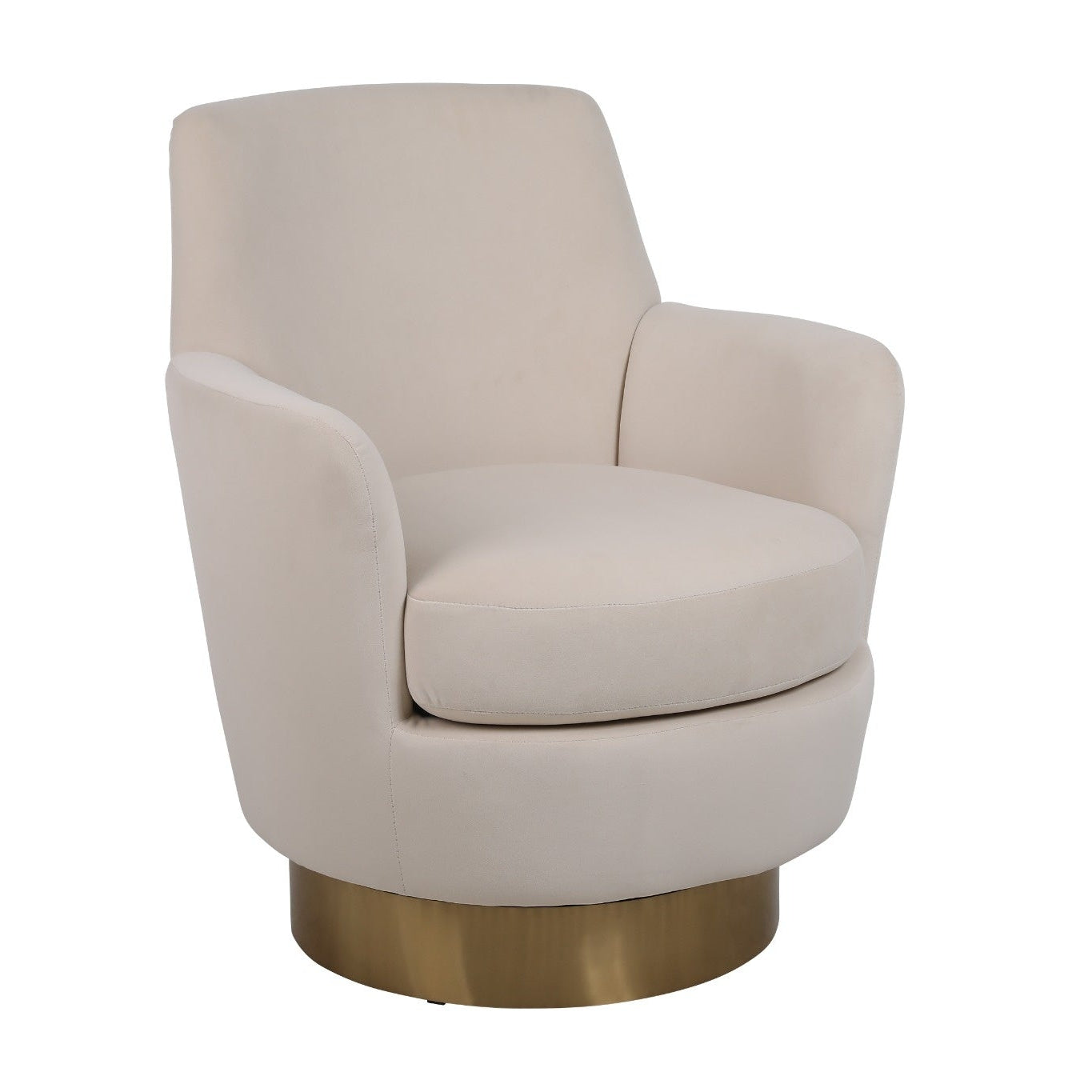 Fauteuil pivotant en velours