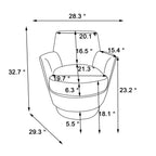 Fauteuil pivotant en velours
