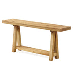 Console en bois de style tréteaux