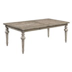 Table à manger rectangulaire extensible avec pieds tournés