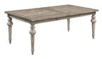 Table à manger rectangulaire extensible avec pieds tournés