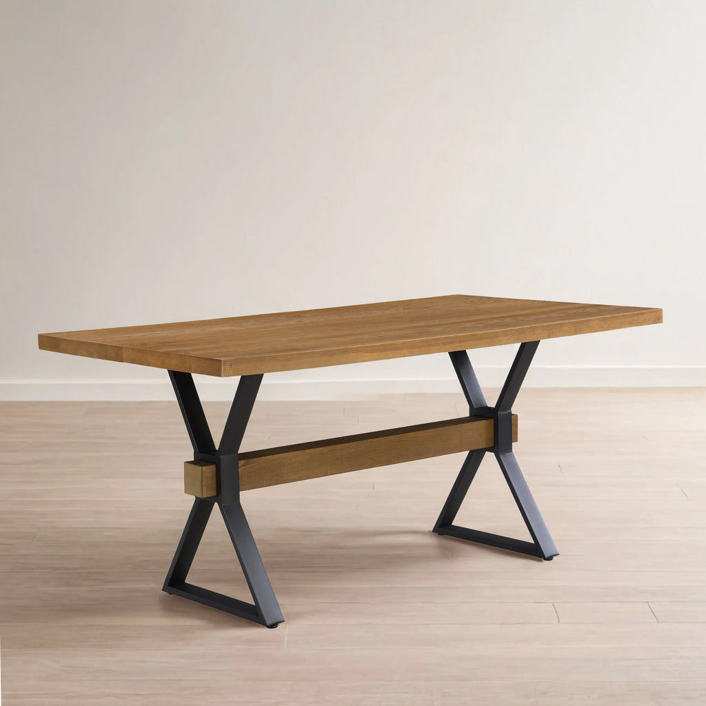 Hartsdale Rectangular Dining Table with X-Shaped Base