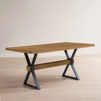 Table à manger rectangulaire avec piètement en X