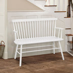 Banc à dossier fuseau en bois de style vintage pour ferme