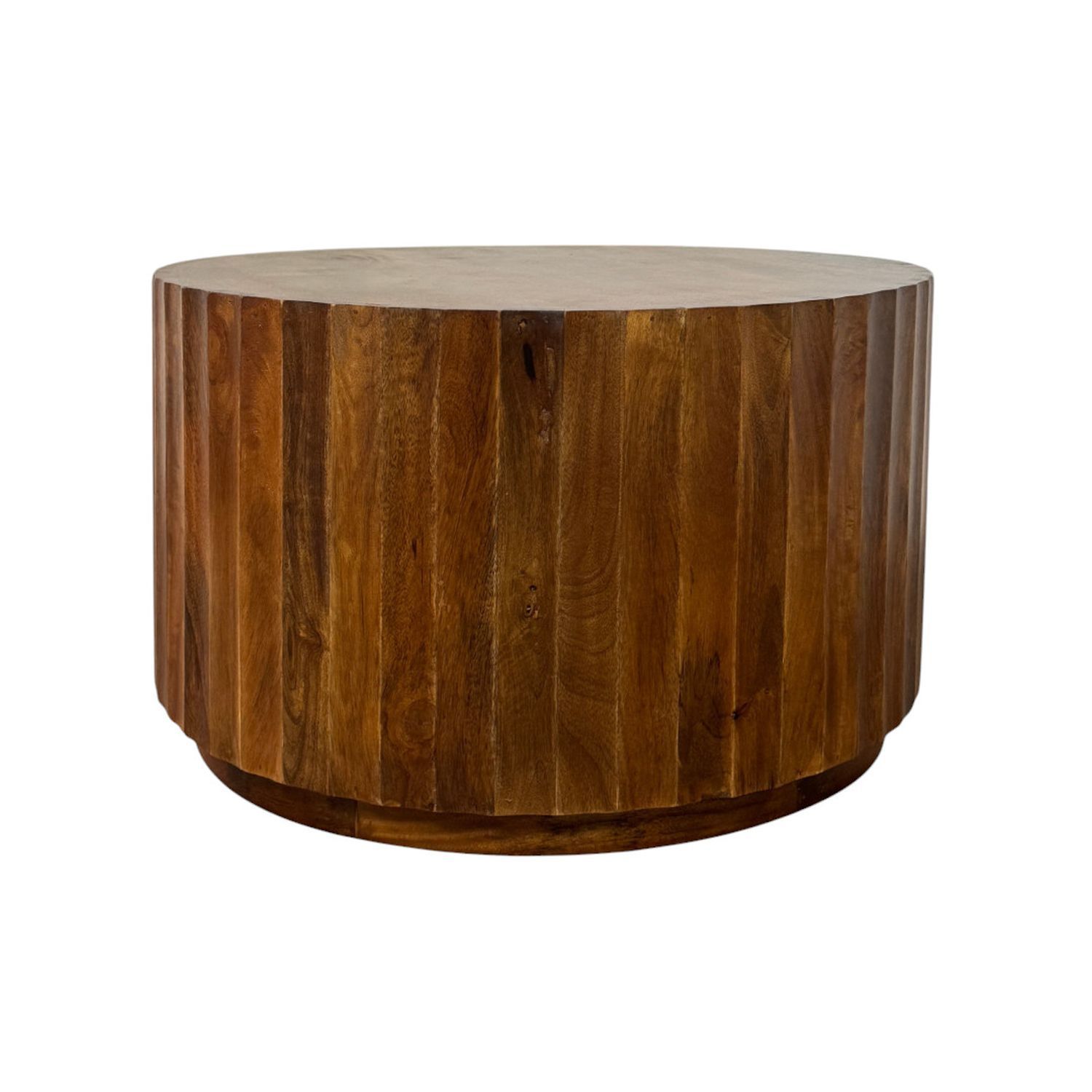 Table basse à rainures verticales