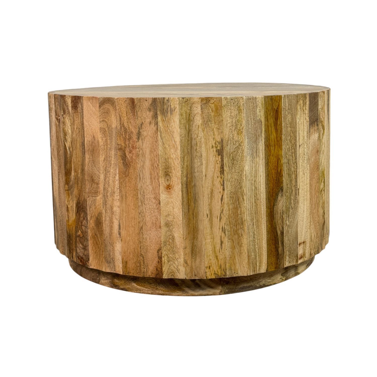Table basse à rainures verticales