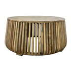 Table basse ronde en bois massif de 91,4 cm