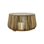 Table basse ronde en bois massif de 91,4 cm