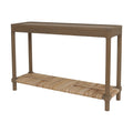 Ashley 47.25W Tray Top Console Table With Rush Shelf