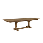 Table à manger à tréteaux extensible en placage de noyer d'Amérique
