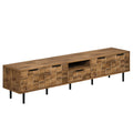 Natural Wood TV Stand for 85 75 65 Inch TV