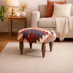 Repose-pieds Kilim à motif tribal