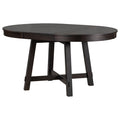 Gia Farmhouse Round Extendable Dining Table with 16 Leaf