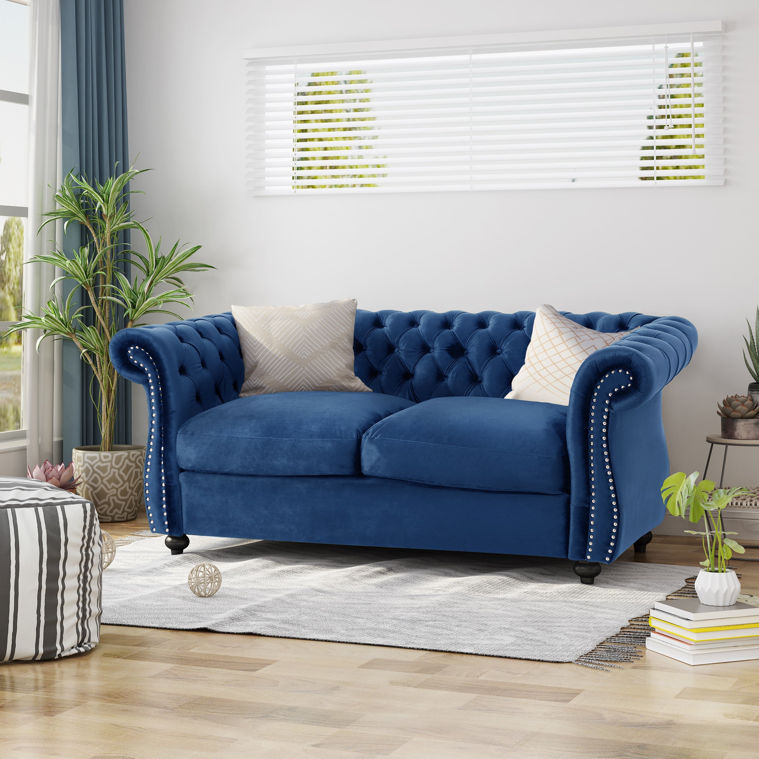 Causeuse de style Chesterfield