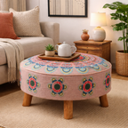 Pouf Ottoman Mandala Slub