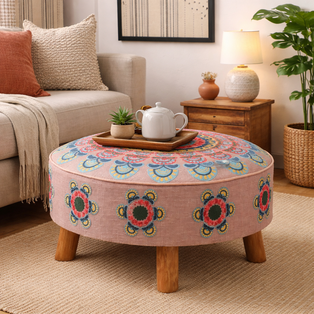Mandala Slub Ottoman