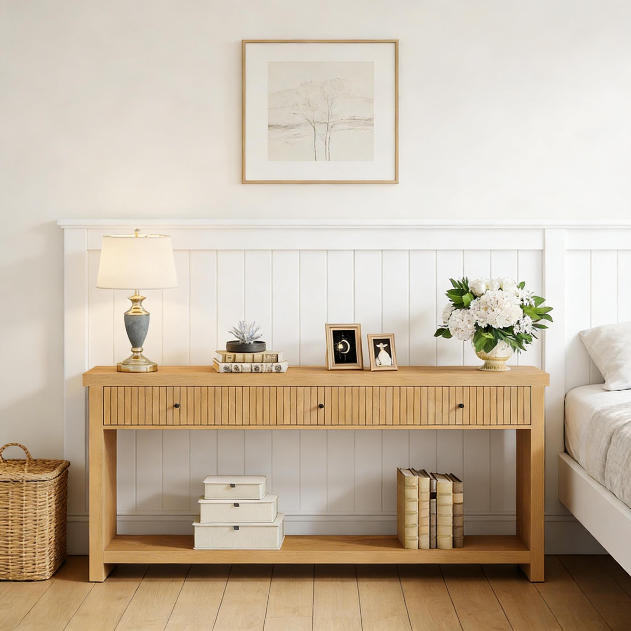 Modern Extra Long Wooden Sofa Table