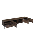 78' Mid Century Modern TV Stand with Storage Cabinets, Fits 65+ Inch TVs
