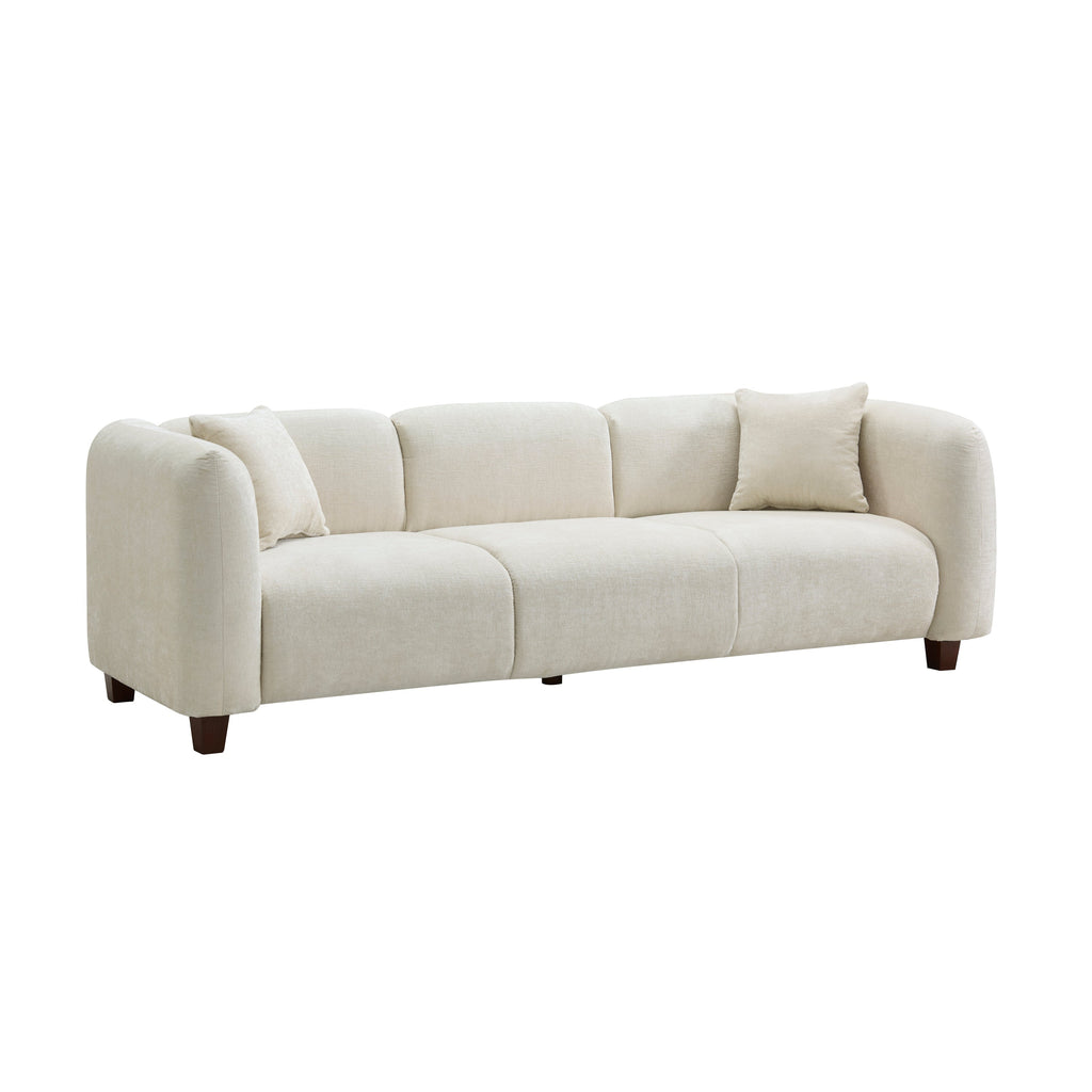 Silo 87 3-Seater Modern Upholstered Chenille Sofa