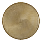 Table basse ronde en aluminium moulé au sable à bord dentelé