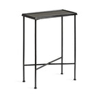 Table d'appoint étroite en fer martelé