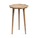 Table d'appoint ronde Scallop en bois de manguier
