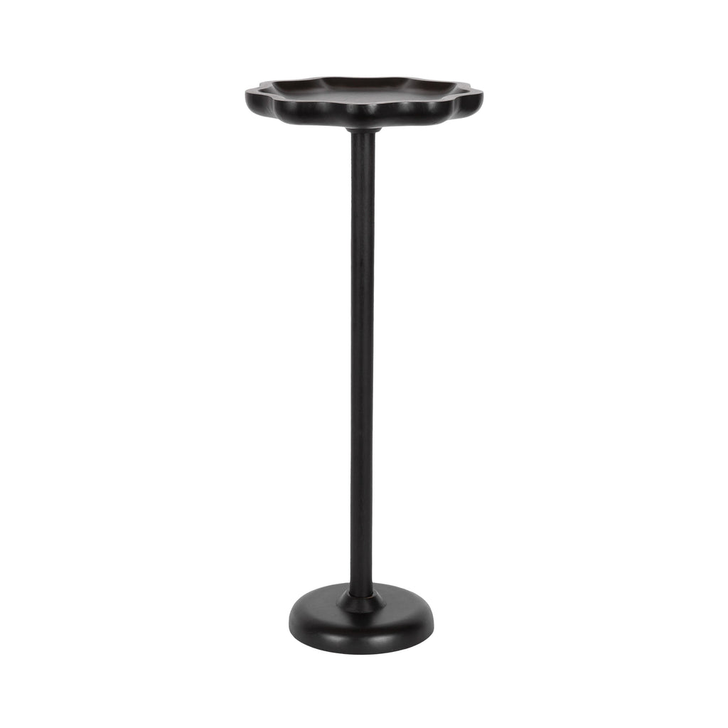 Scallop Mango Wood Pedestal Drink Table