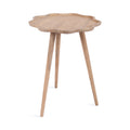 Scallop Mango Wood Round Side Table