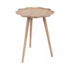 Table d'appoint ronde Scallop en bois de manguier