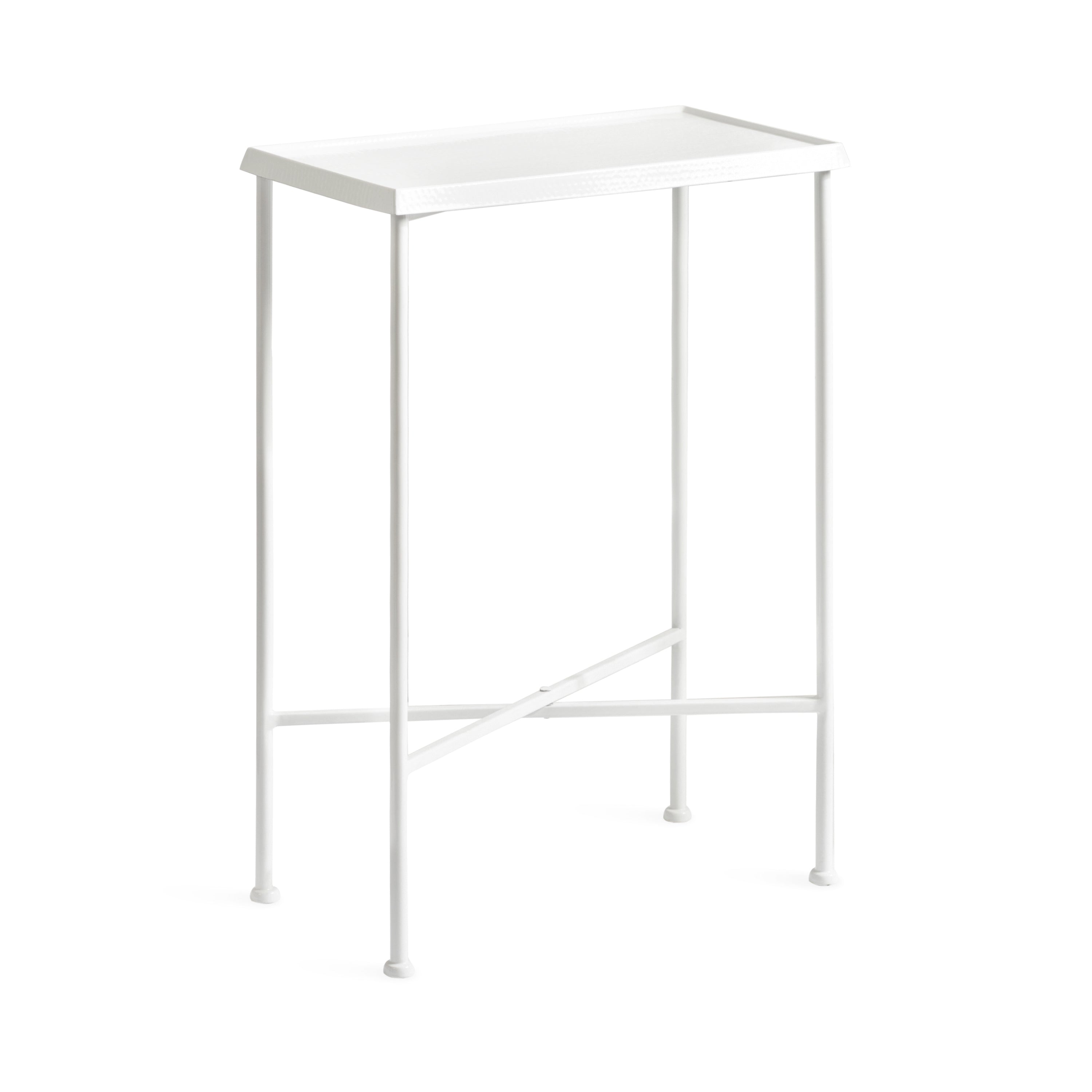 Table d'appoint étroite en fer martelé