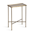 Table d'appoint étroite en fer martelé